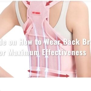 Fit Geno Pink Back Brace Posture Corrector for Women Shoulder